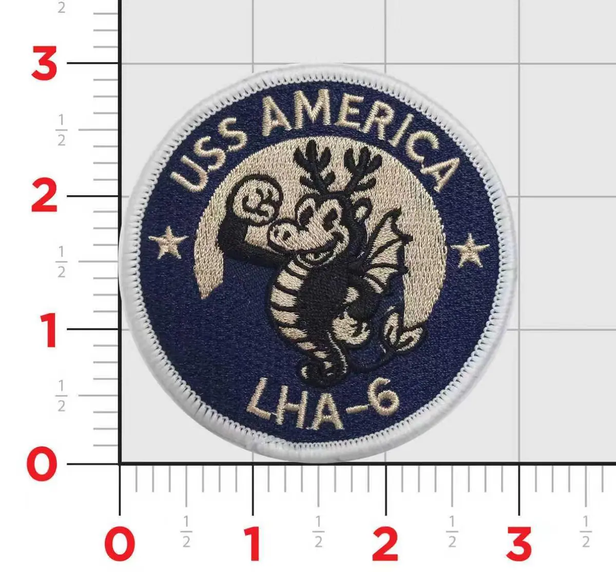 Officially Licensed Us Navy Uss America Lha-6 Throwback Shoulder Patch 1