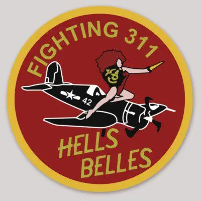Official Vmfa-311 Hells Belles Sticker 1