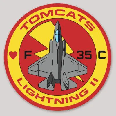 Official Vmfa-311 Tomcats F-35 Sticker 1
