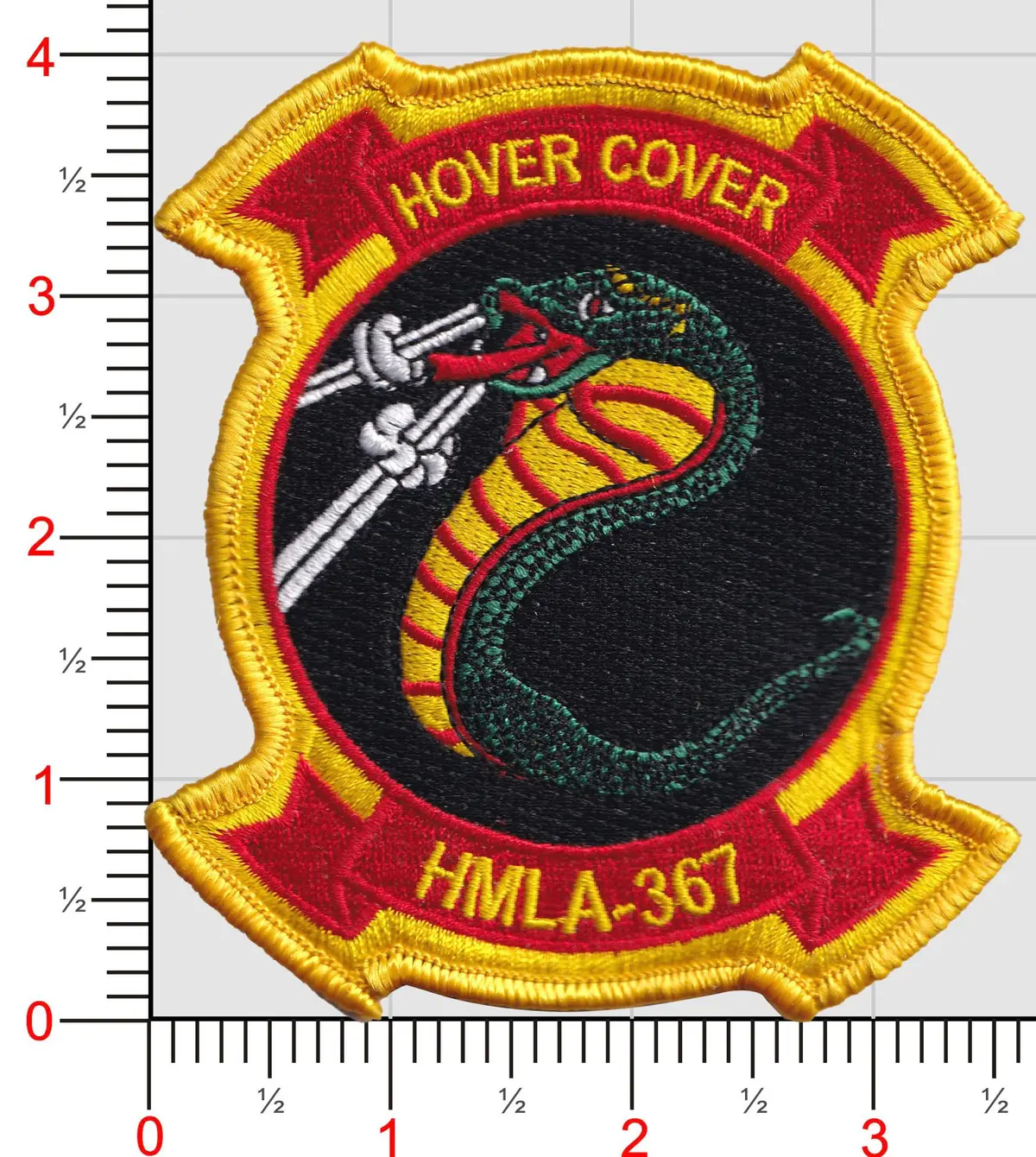 Officially Licensed Hmla-367 Scarface Hover Cover Throwback Patch 1