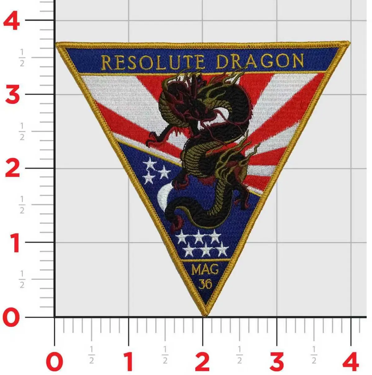Officially Licensed Usmc Mag-36 Resolute Dragon Japan Patches 1