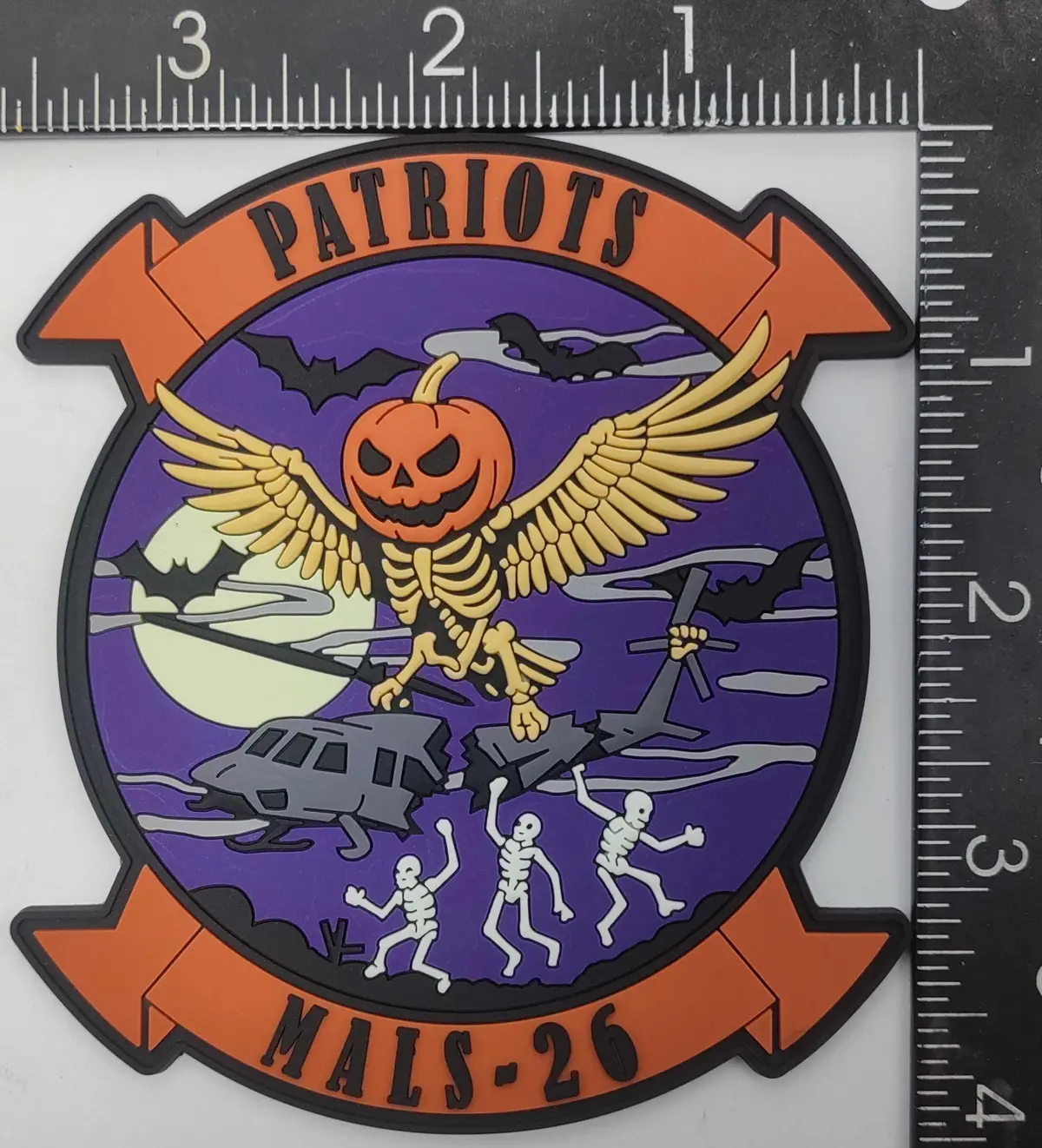 Official Mals-26 Patriots Halloween Pvc Glow Patch 1