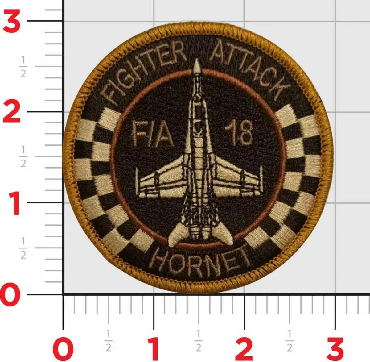 Officially Licensed Usmc Vmfa-312 Checkerboards Tan F/A-18 Shoulder Patch 1