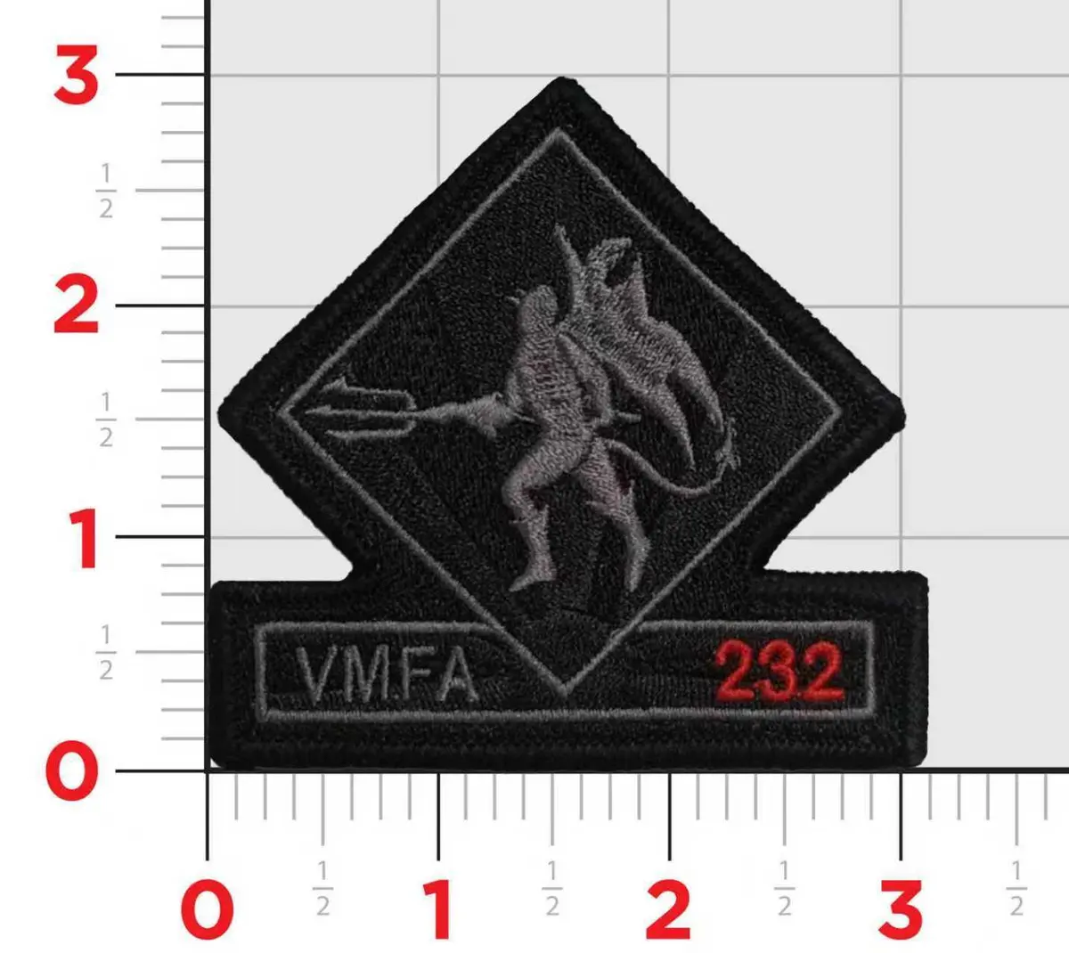Official Vmfa-232 Red Devils Japan Blackout Patches 1
