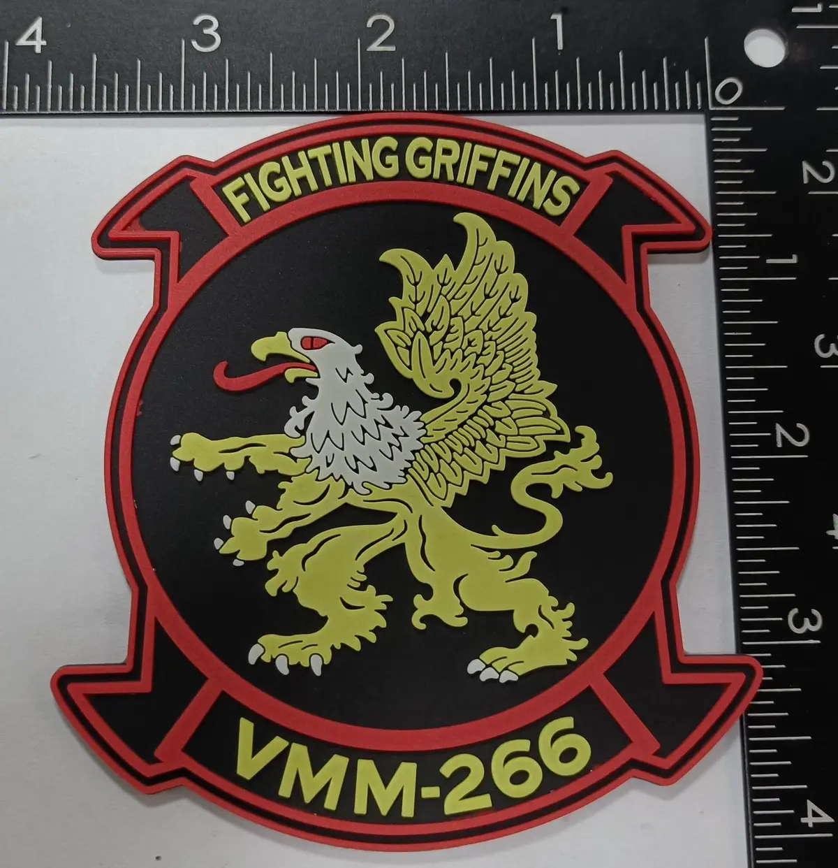 Officially Licensed Usmc Vmm-266 Fighting Griffin Pvc Patch 2