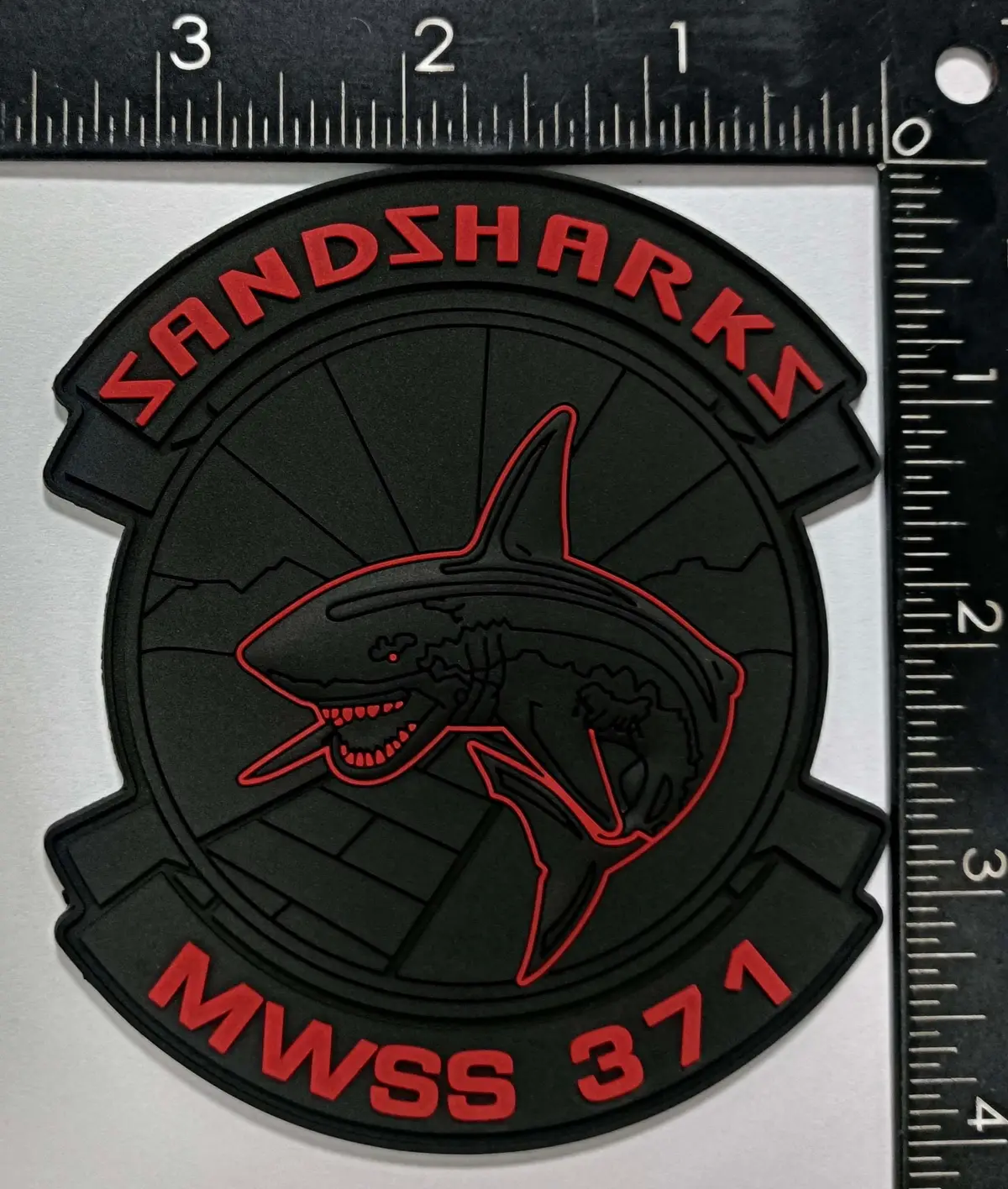 Official Mwss-371 Sandsharks Pvc Glow Patch 1