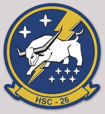 Officially Licensed Us Navy Hsc-26 Chargers Sticker 1