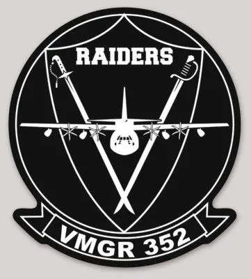 Officially Licensed Usmc Vmgr-352 Raiders 2025 Squadron Sticker 1