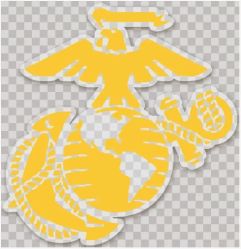 Officially Licensed Usmc Eagle Globe And Anchor Sticker 1