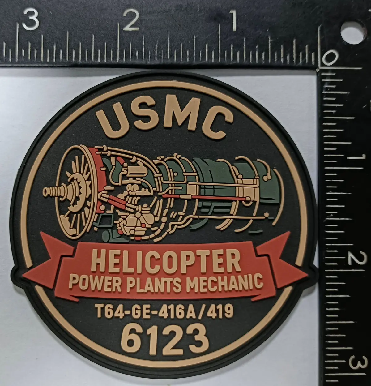 Officially Licensed Usmc Helicopter Powerplants 6123 Pvc Patch 1