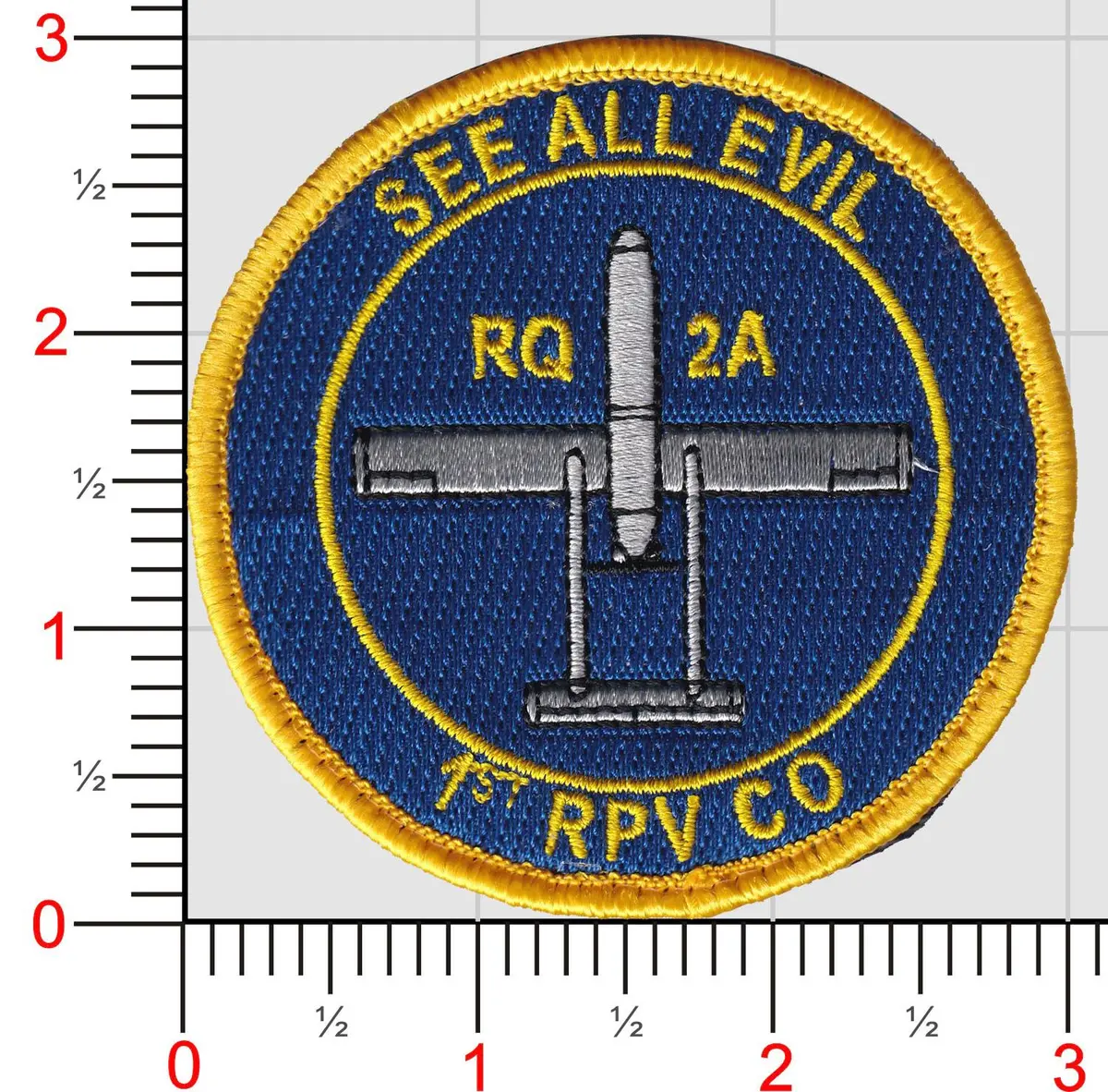 Official 1St Rpv Rq-2A See All Evil Shoulder Patch 1
