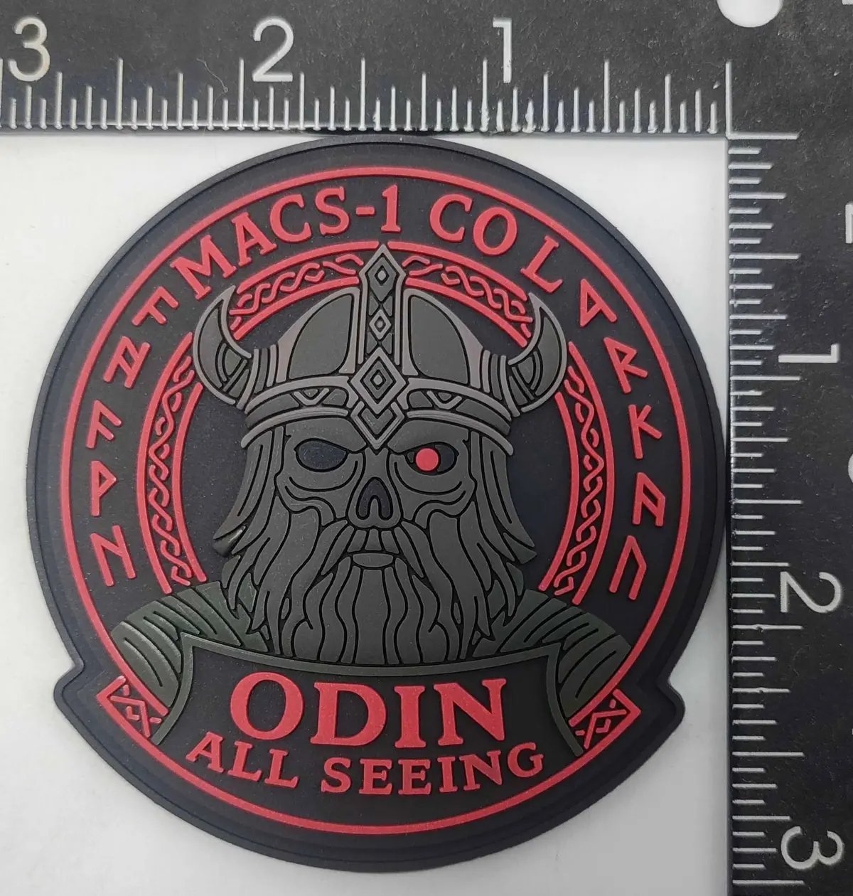 Official Marine Aviation Control Squadron Macs-1 Company L Odin Pvc Glow Patch 1
