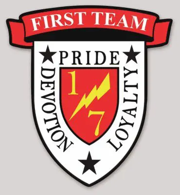 Officially Licensed Usmc 1St Battalion 7Th Marine Regiment First Team Sticker 1