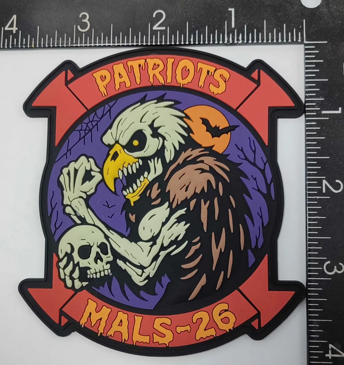 Official Mals-26 Patriots Halloween Pvc Patch 1