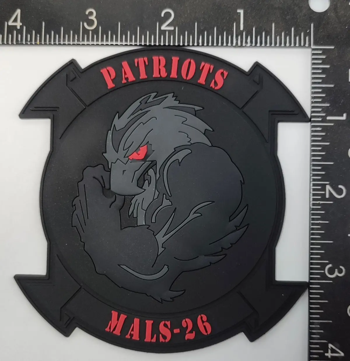 Officially Licensed Mals-26 Patriots Blackout Pvc Glow Patch 1