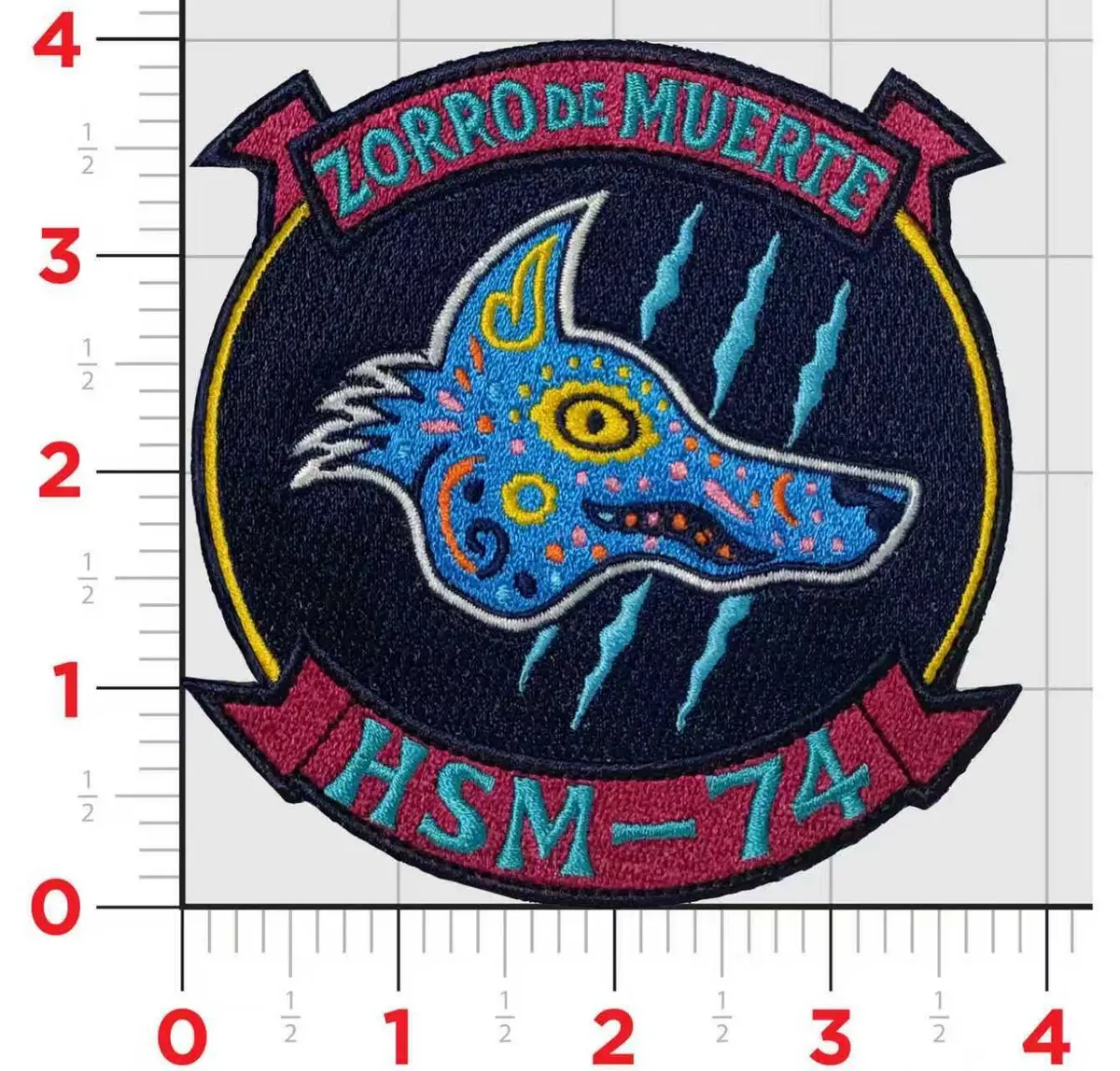 Official Hsm-74 Swamp Fox Zorro De Muerte Fox Patches 1