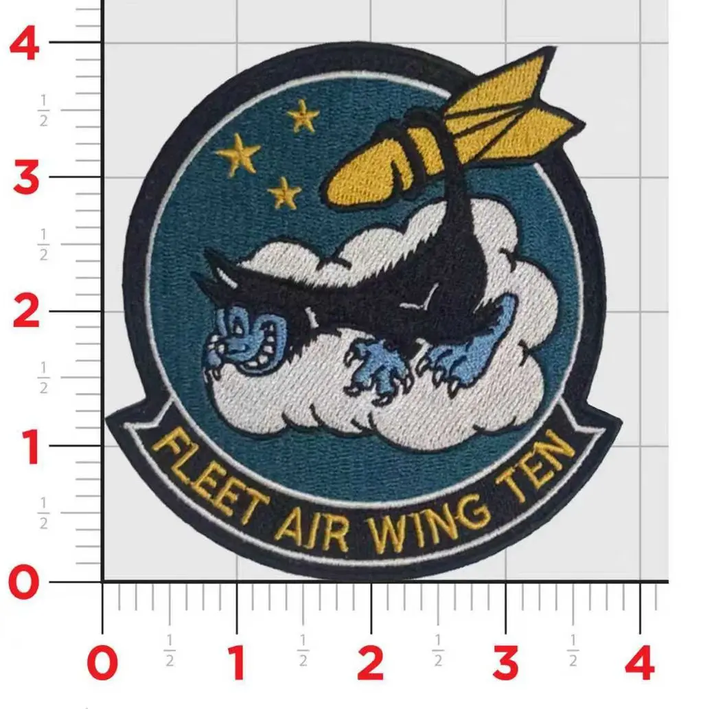 Officially Licensed Us Navy Fleet Air Wing 10 Throwback Patches 1
