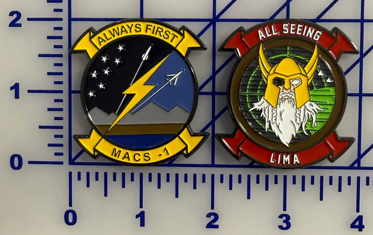 Officially Licensed Usmc Macs-1 All Seeing Lima Company Coin 1