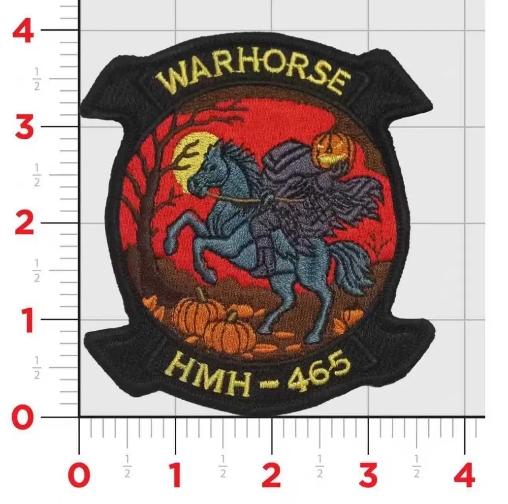 Official Hmh-465 Warhorse Halloween Patch 1
