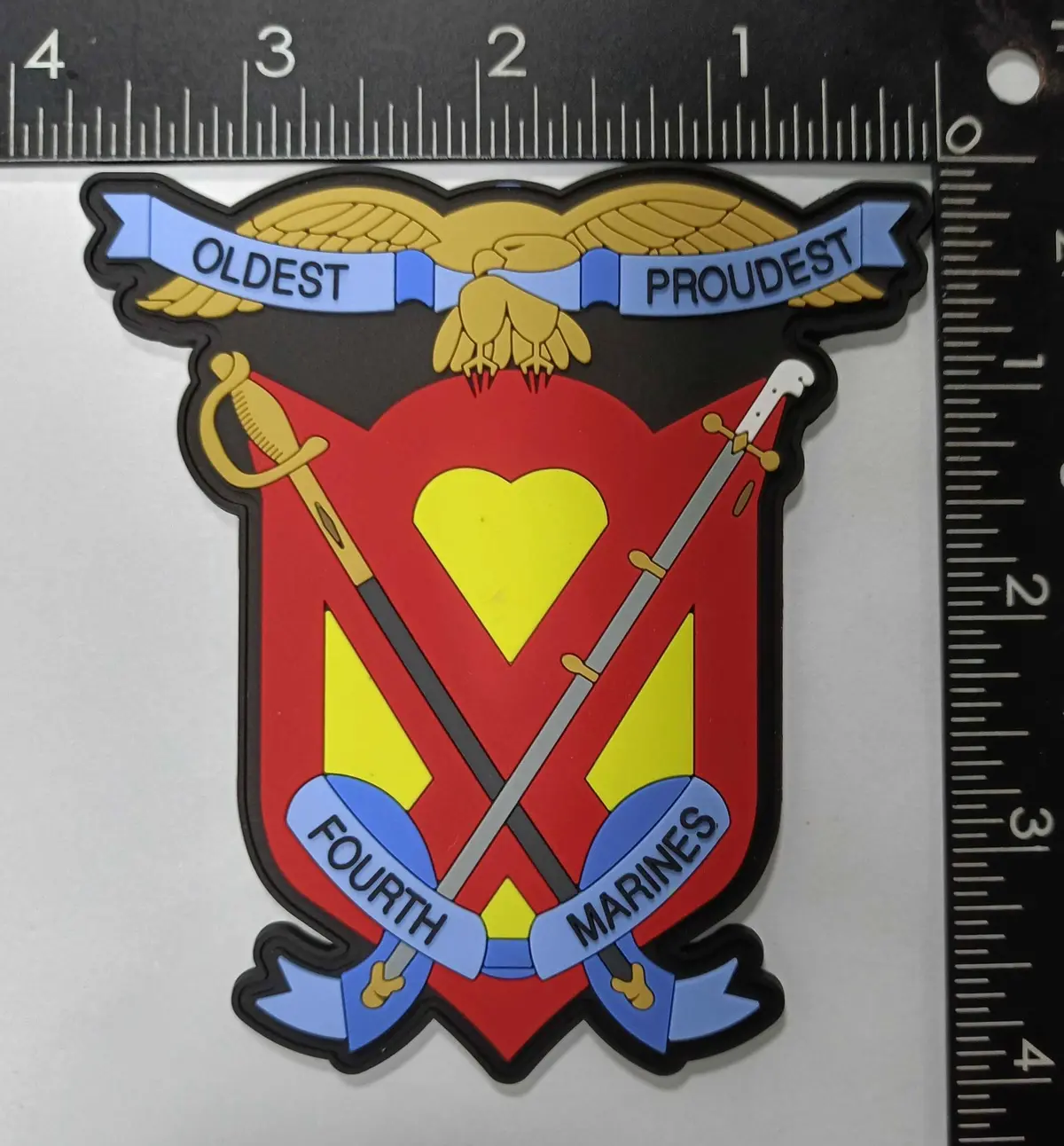 Officially Licensed Usmc 4Th Marine Regiment Pvc  Patch 1
