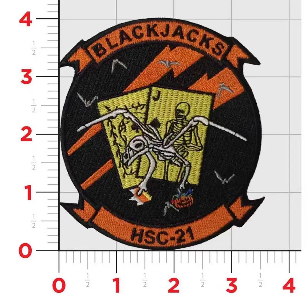 Official Hsc-21 Blackjacks Halloween Patch And Name Tags 1