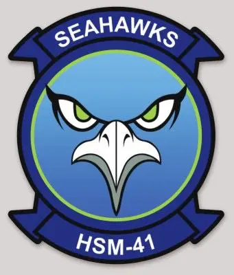 Officially Licensed Us Navy Hsm-41 Seahawks Squadron Sticker 1