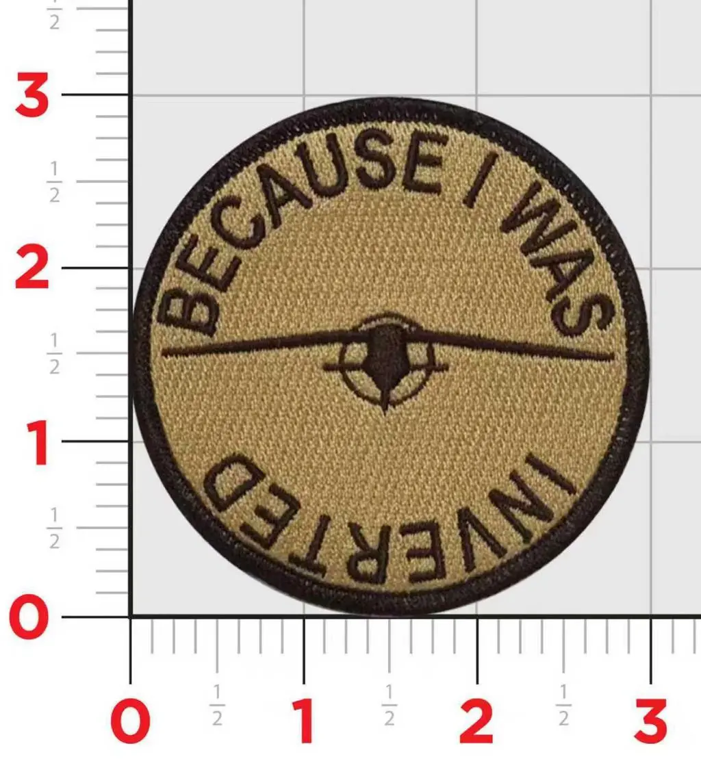 Because I Was Inverted T-6 Texan Ii Shoulder Patch 1