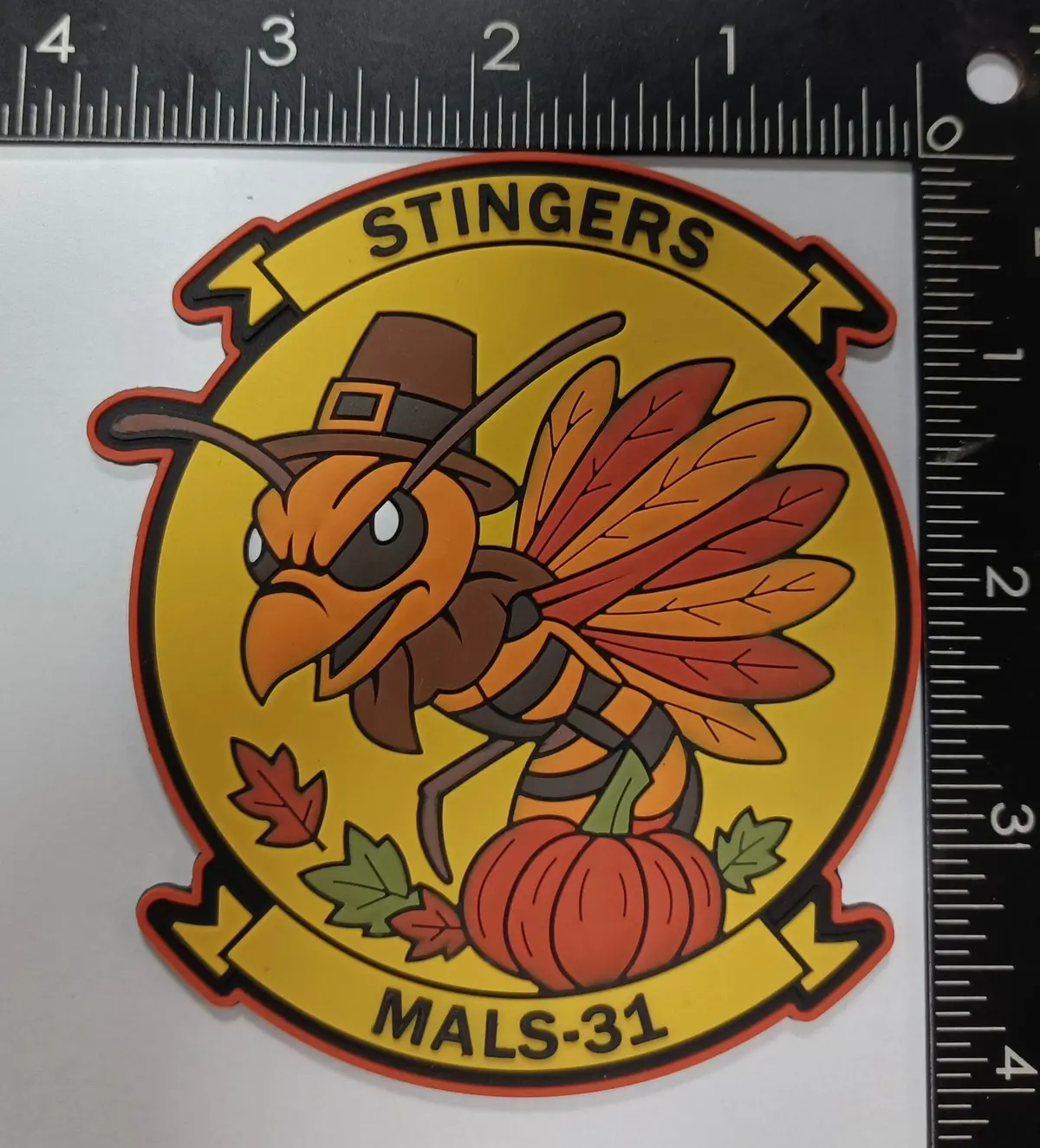 Official Mals-31 Stingers Thanksgiving Pvc Patch 1