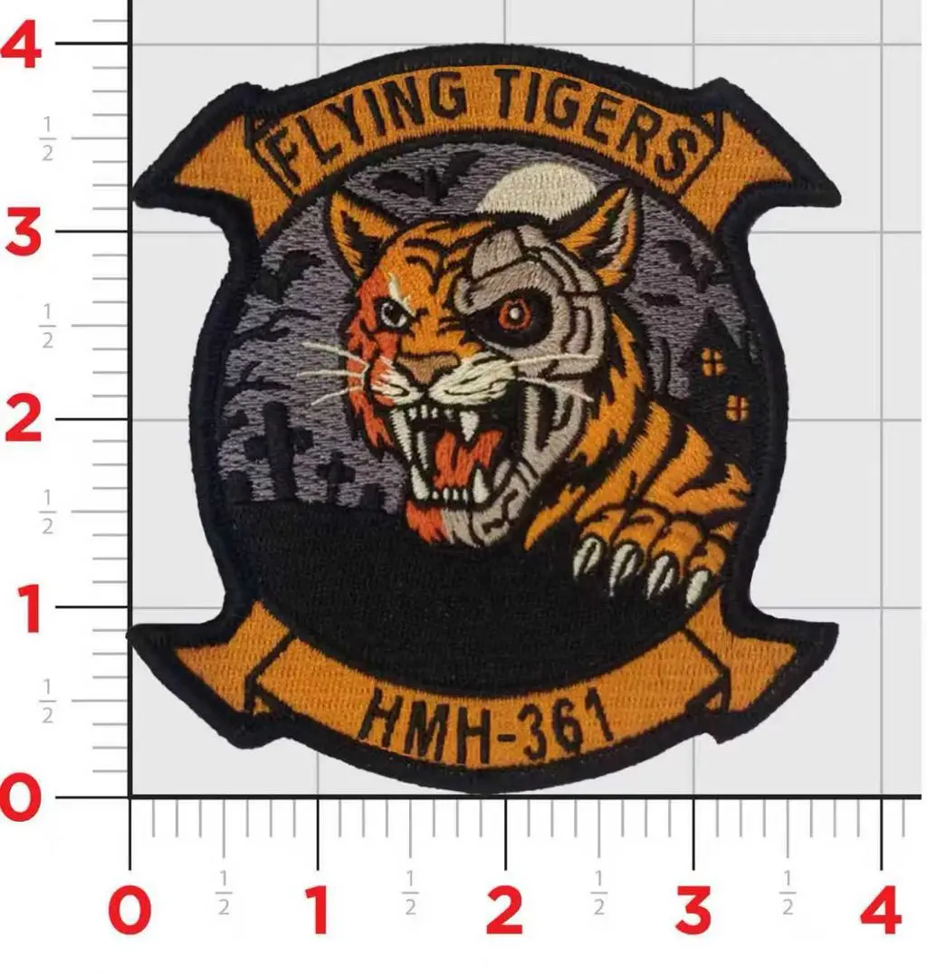 Official Hmh-361 Flying Tigers Halloween Patch 1