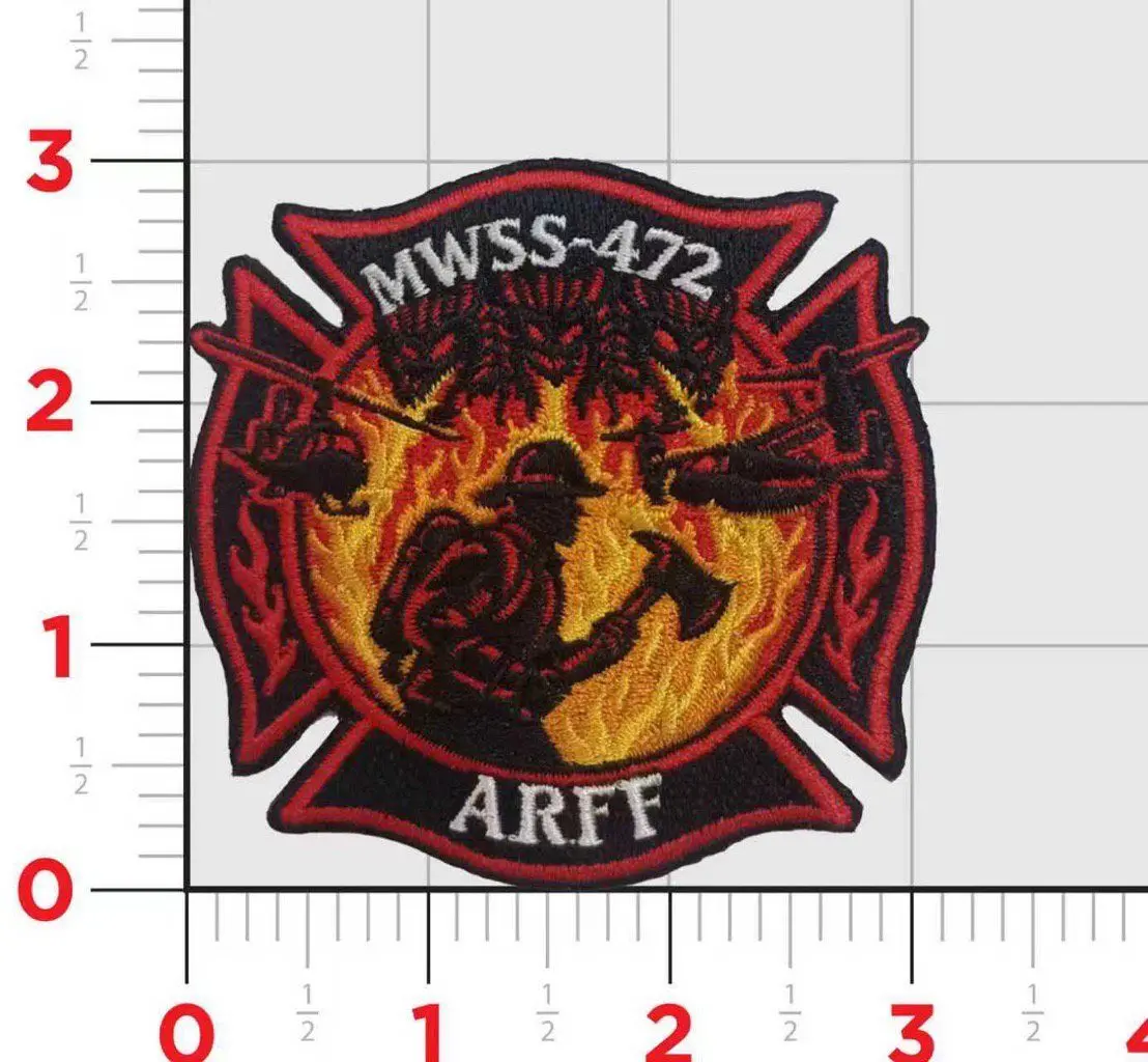 Official Mwss-472 Aircraft Rescue And Firefighting Patch 1