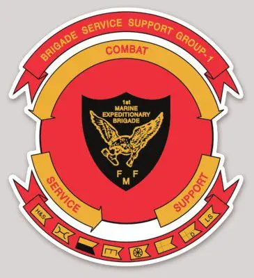 Officially Licensed 1St Marine Expeditionary Brigade Meb Service Support Sticker 1