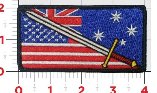 Official Vaq-129 Vikings Usa And Australia Flag Patch 1