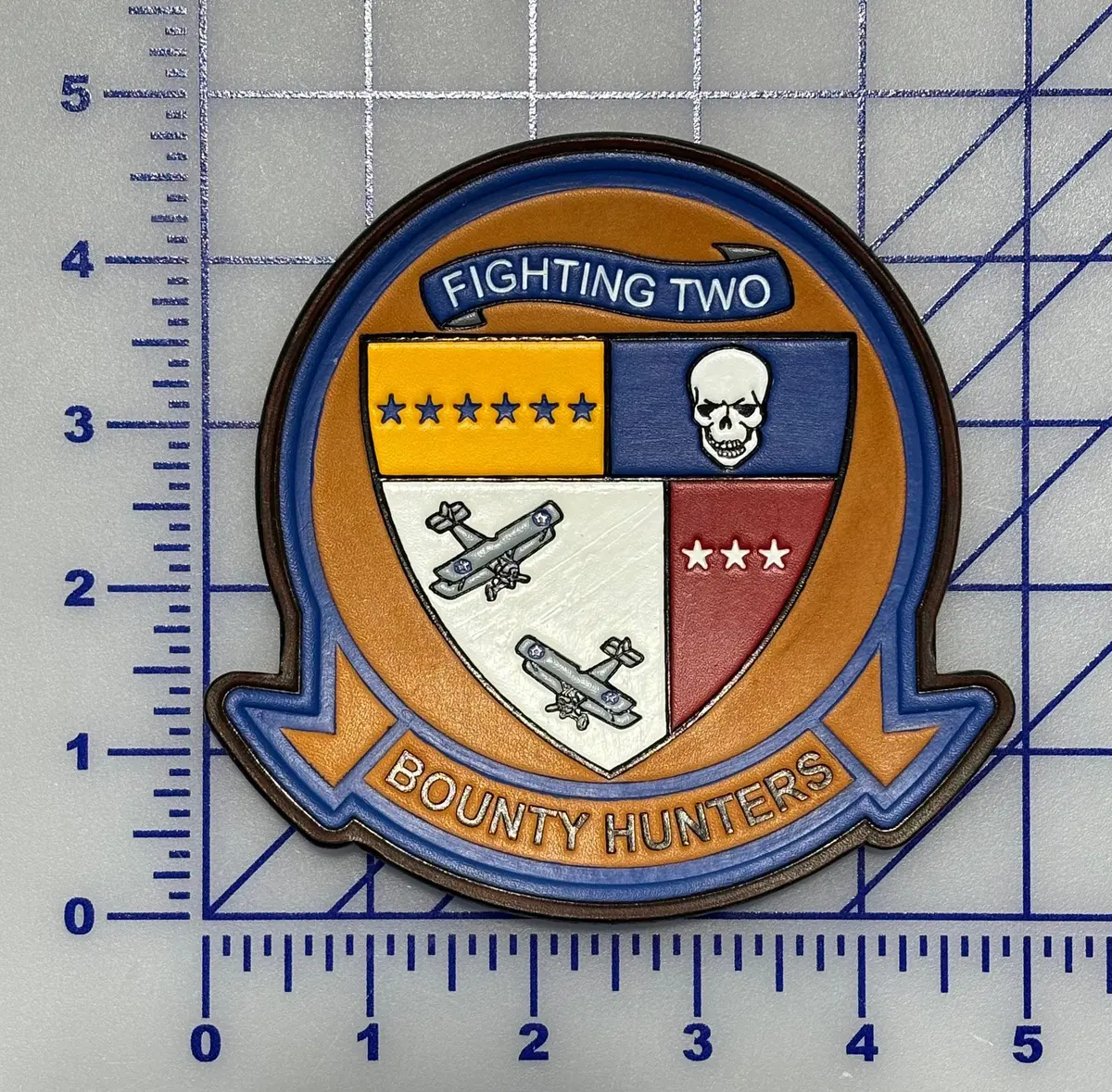 Officially Licensed Us Navy Vfa-2 Bounty Hunters Leather Patch 2