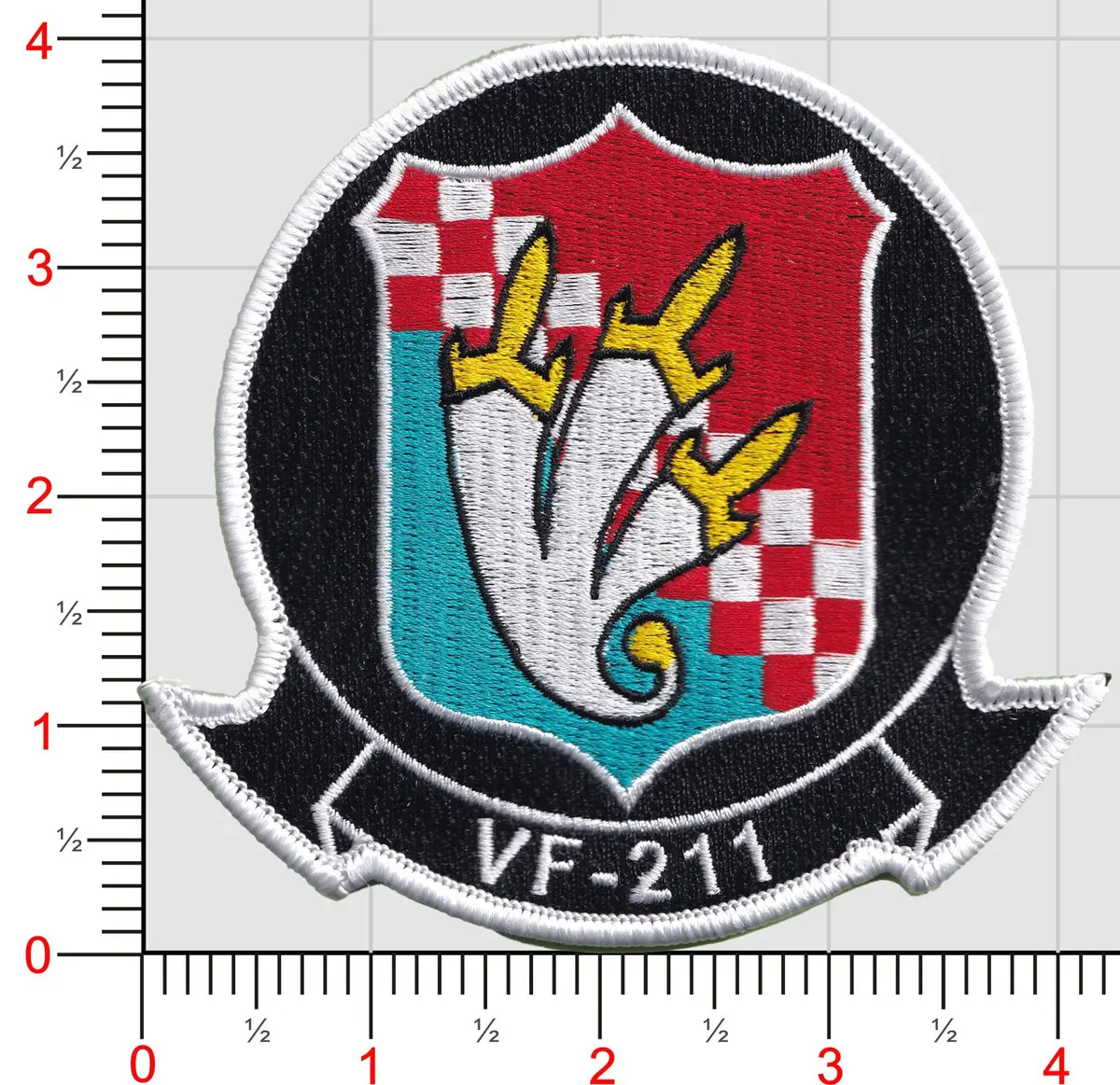 Officially Licensed Us Navy Vf-211 Fighting Checkmates Squadron Patch 1