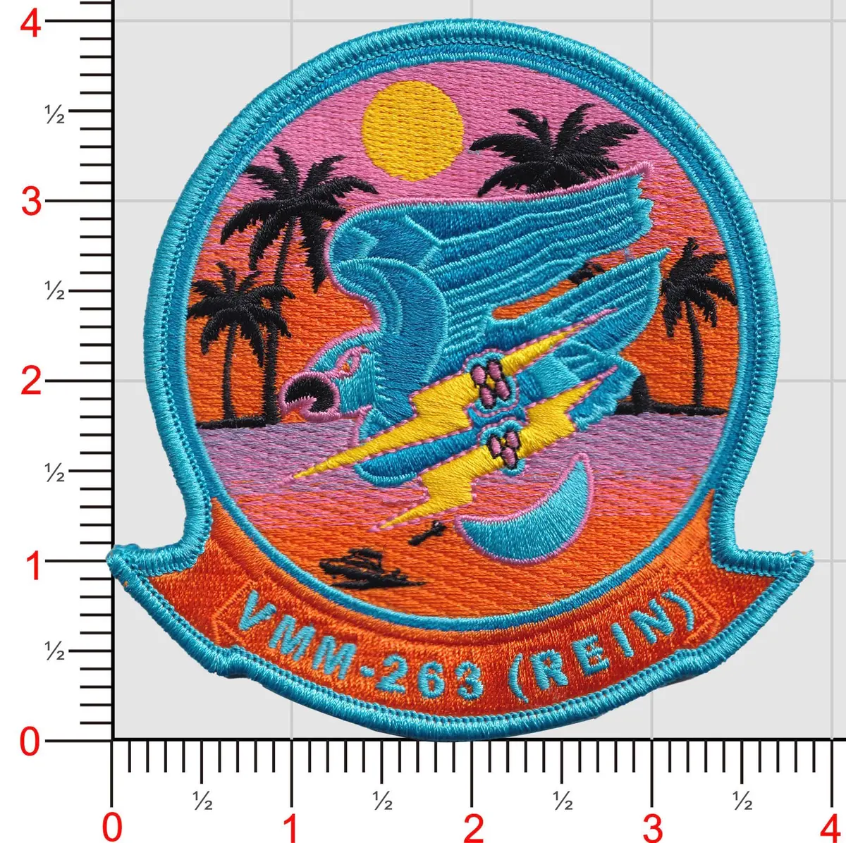 Official Vmm-263 Thunder Chickens Miami Vice Rein Patches 1