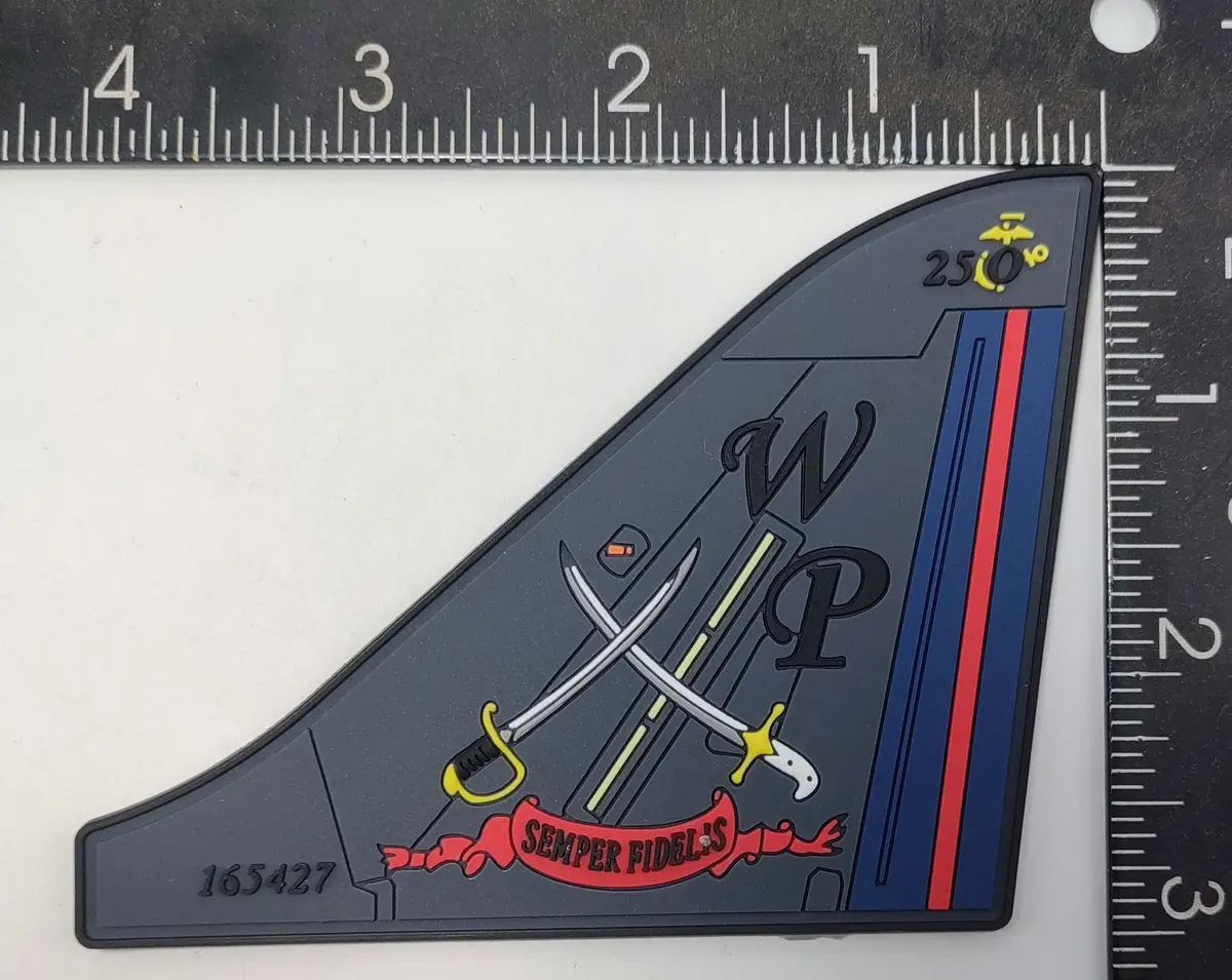 Officially Licensed Usmc Av-8 Harrier 250Th Anniversary Tail Flash Patch 1