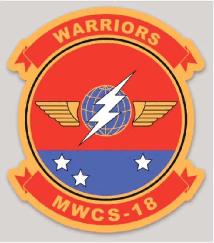 Officially Licensed Usmc Mwcs-18 Warriors Squadron Sticker 1