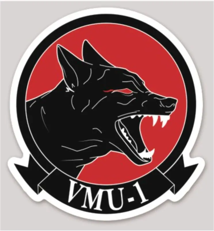 Officially Licensed Usmc Vmu-1 Watchdogs Squadron Sticker 1