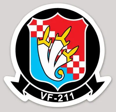 Officially Licensed Us Navy Vf-211 Fighting Checkmates Squadron Sticker 1