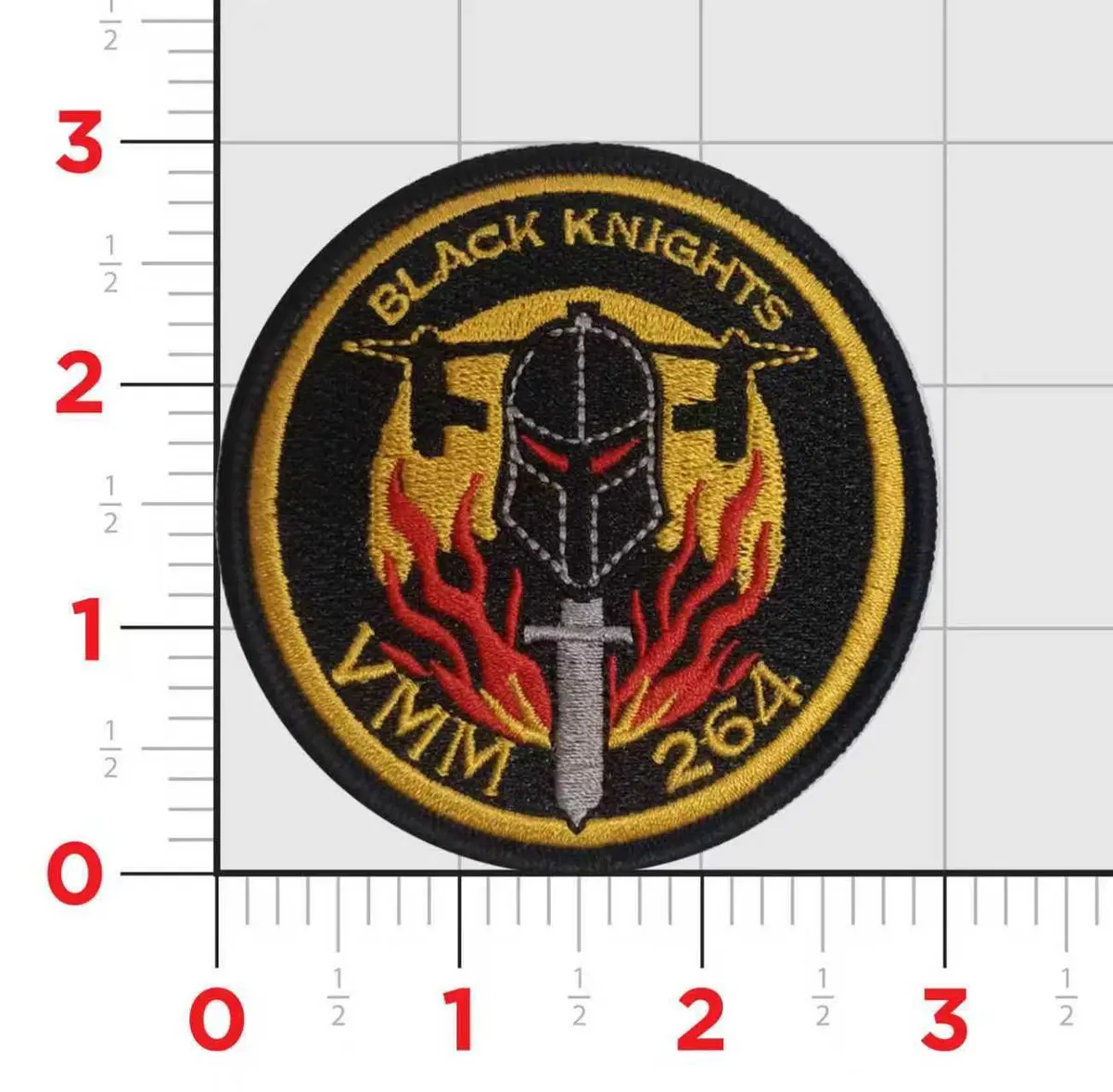 Official Vmm-264 Black Knights Flightline Qual Patches 1