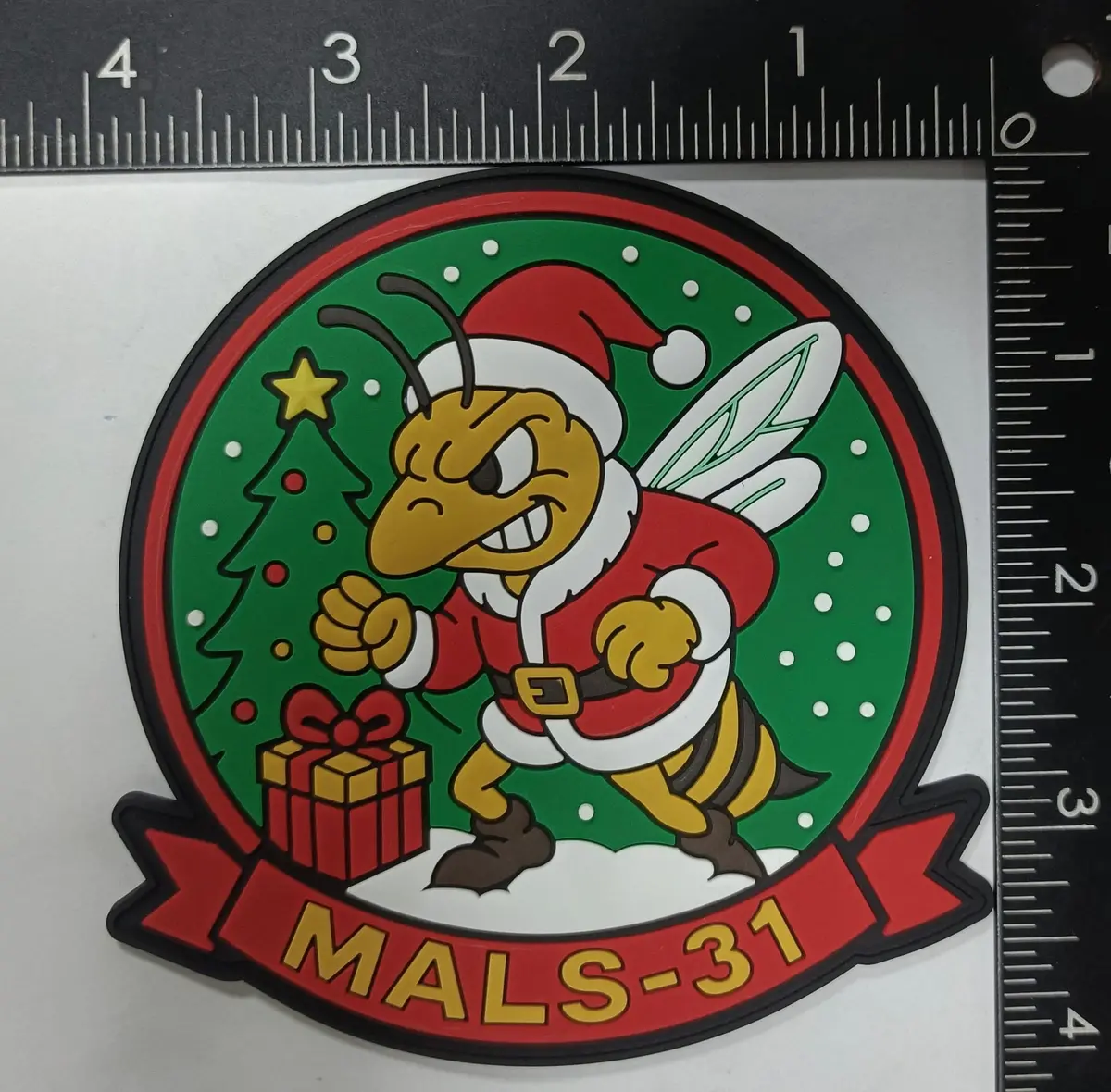 Official Mals-31 Stingers Christmas Pvc Patch 1