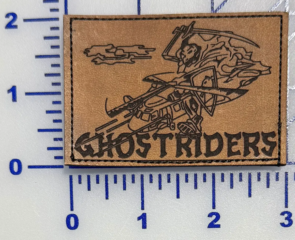 Official Task Force 160Th Soar Night Stalkers Ghostriders Laser Etched Leather Patch 1