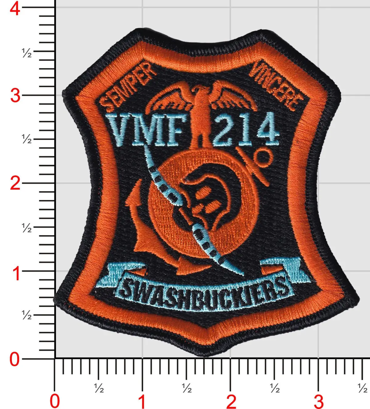 Officially Licensed Usmc Vmf-214 Swashbucklers Squadron Patch 1