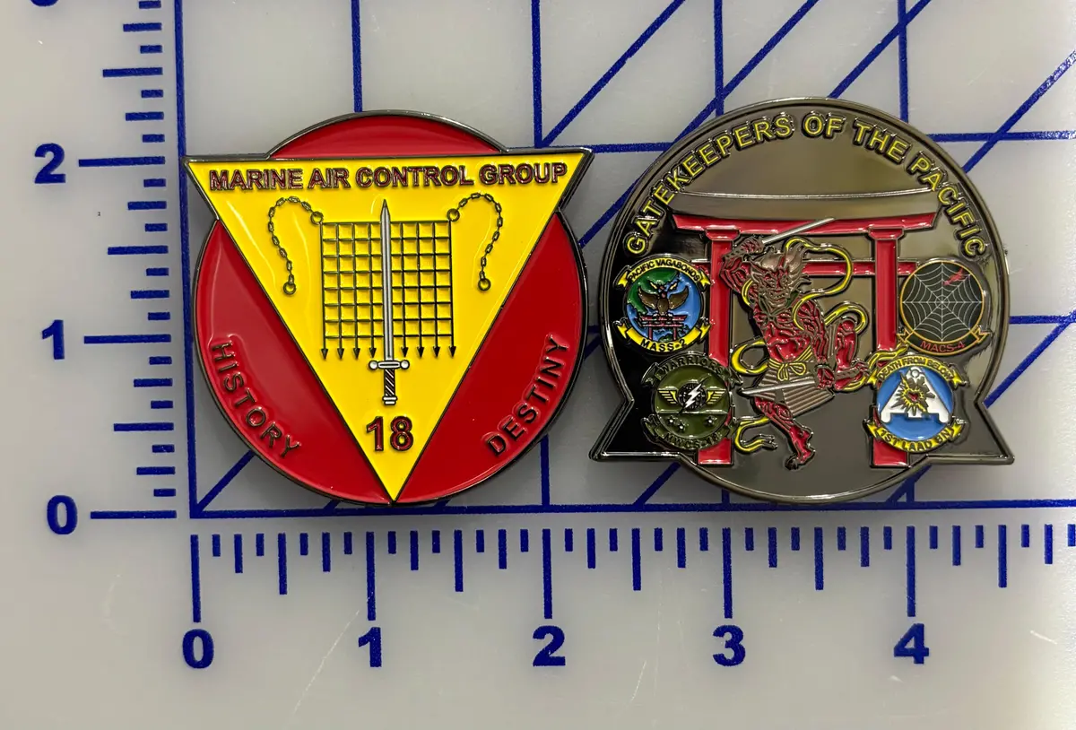 Officially Licensed Usmc Marine Air Control Group Macg-18 Coin 1