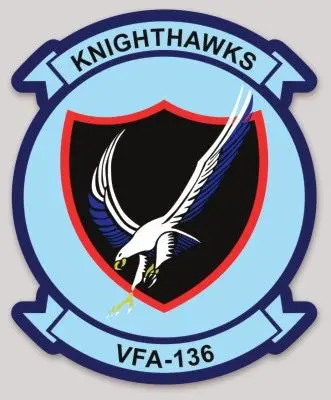 Officially Licensed Us Navy Vfa-136 Knighthawks Squadron Sticker 1