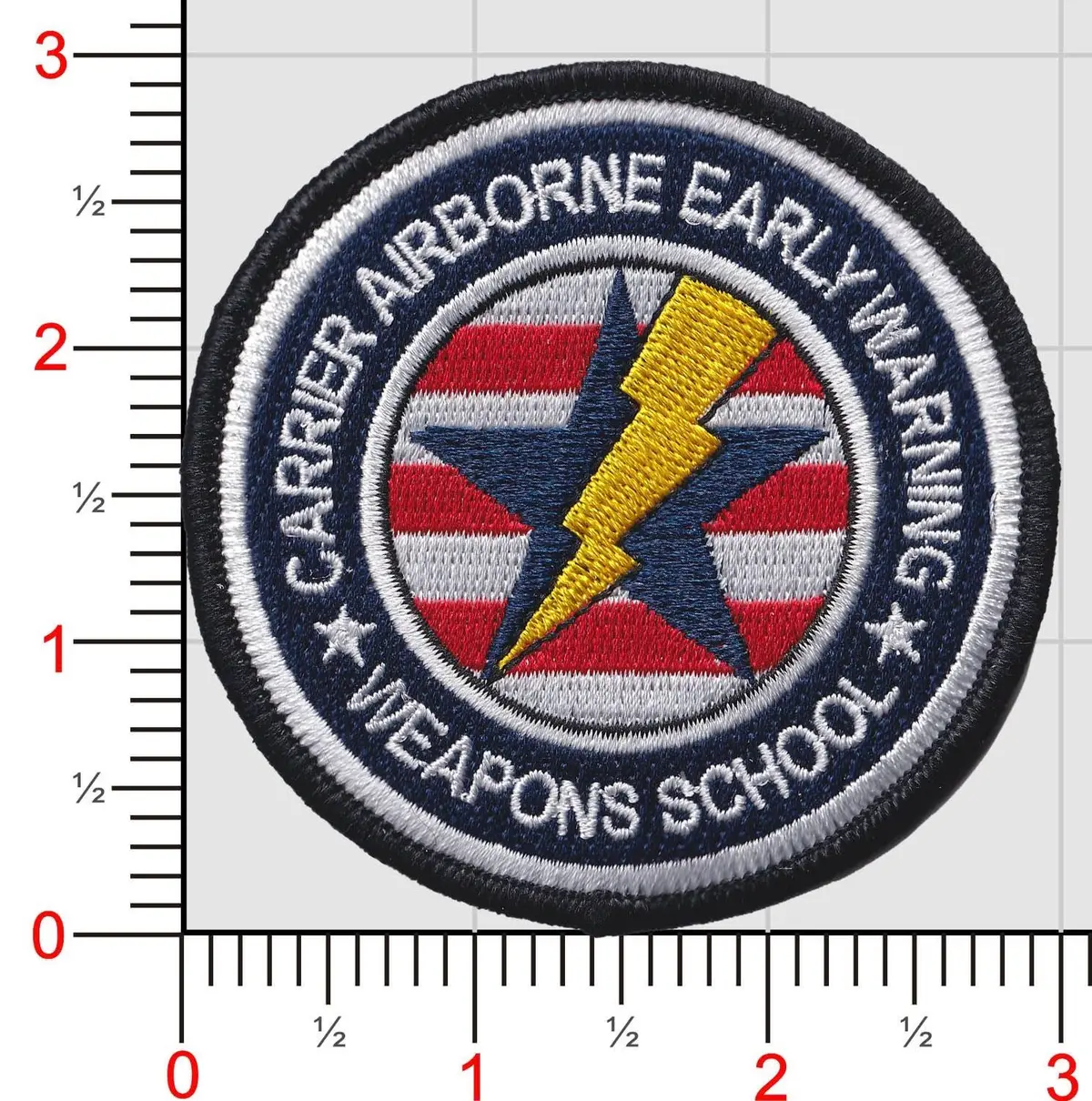 Officially Licensed Us Navy E-2 Hawkeye Carrier Airborne Early Warning Weapons School Shoulder Patch 1