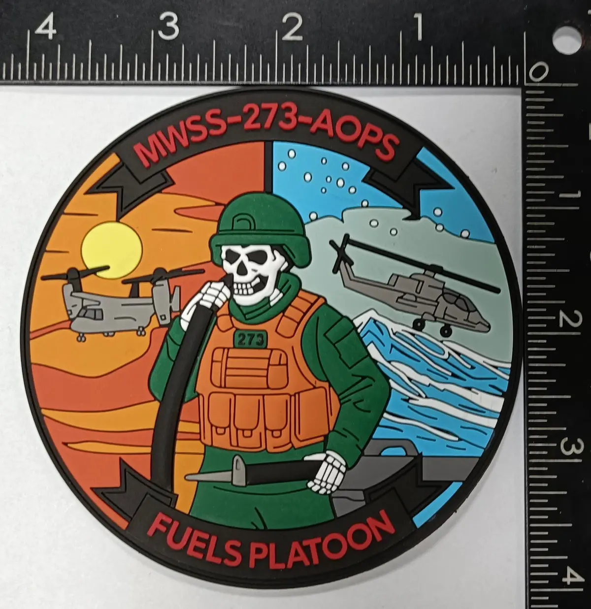 Official Mwss-273 Aops Fuels Platoon Pvc Patch 1