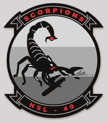 Officially Licensed Us Navy Hsl-49 Scorpions Sticker 1