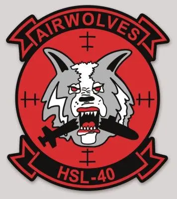 Officially Licensed Us Navy Hsl-40 Airwolves Sticker 1