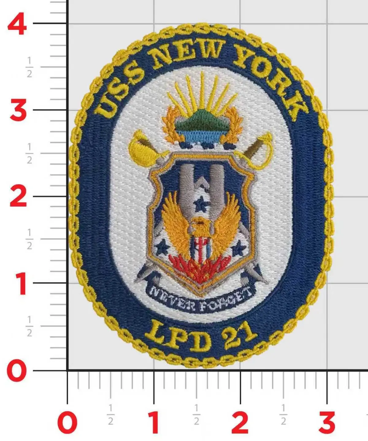 Officially Licensed Us Navy  Uss New York Lpd-21 Patch 1
